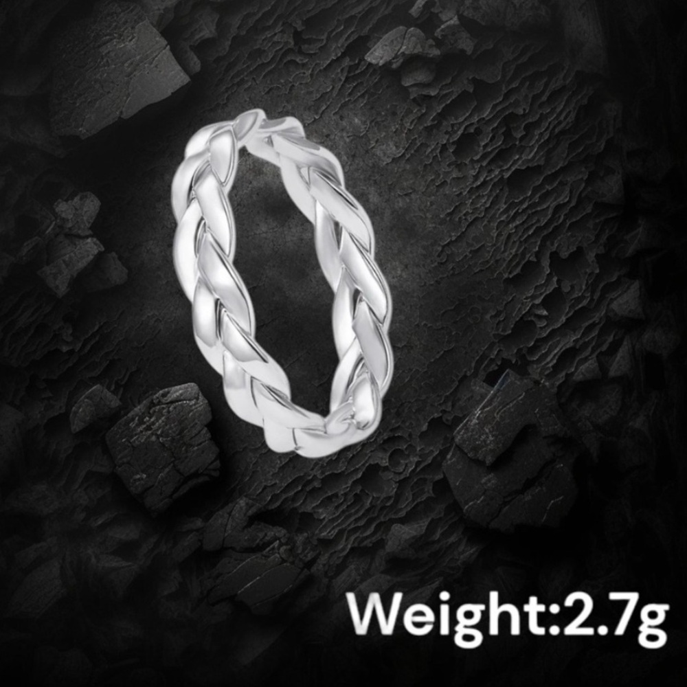 Silver Braided Ring Sterling Silver NWT - Picture 6 of 7